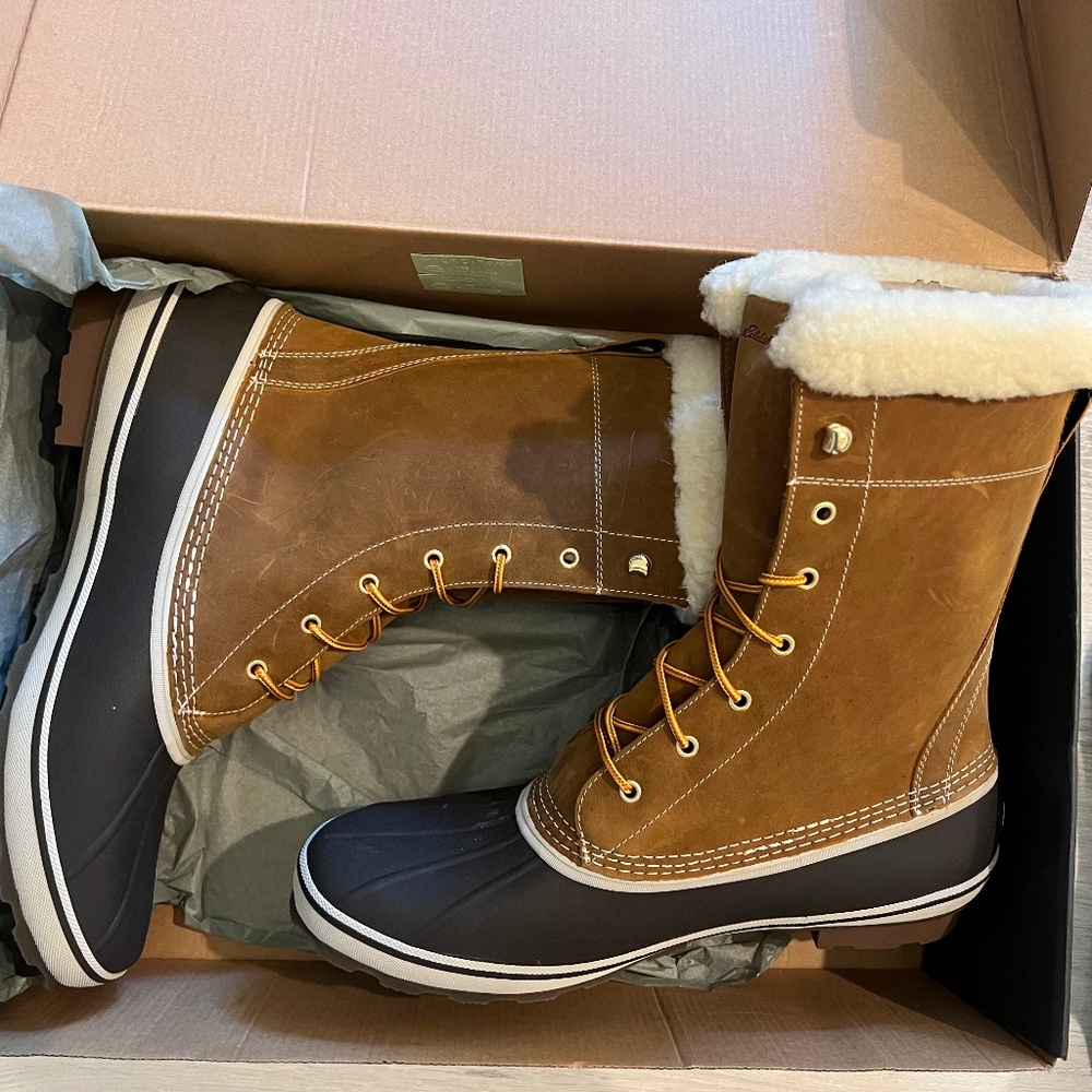 Eddie Bauer Men Faux Shearling-Lined Boot Size 14 BRAND NEW